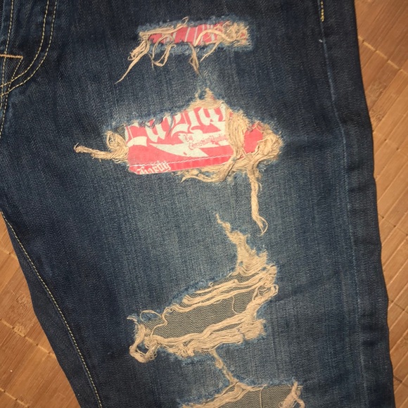 COPY - Ed Hardy Vintage Destroyed Jeans - Picture 7 of 11